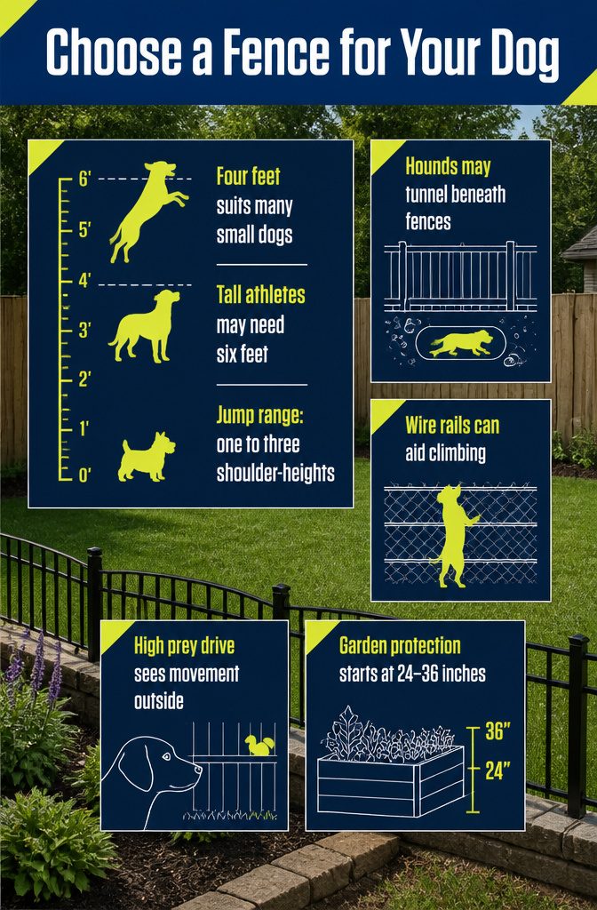 Choose a Fence for Your Dog information graphic